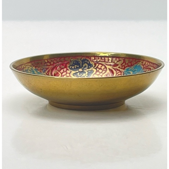 Brass Enamelled Bethlehem Small Trinket Bowl - Picture 2 of 10
